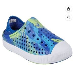 Skechers Kids Foamies Guzman Casual Sneakers Size 12 Blue Slip On Water Shoes